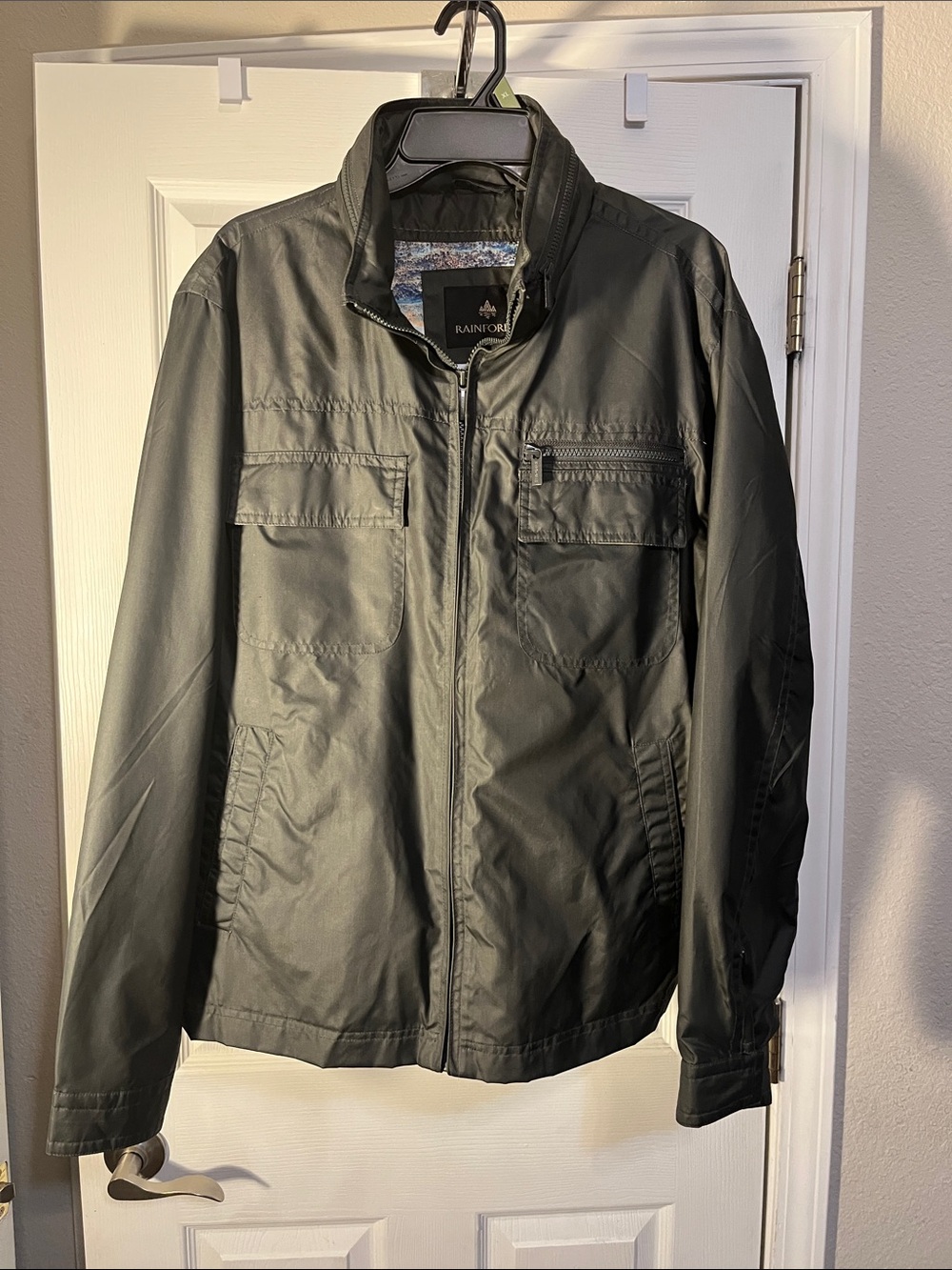 RAINFOREST Men's dark green Field Jacket with Chest Pockets